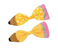 Accessoire cheveux rentrée scolaire | Pinces crayon jaune à nœud pour filles, coiffure mignonne pour écolières et professeurs, couvre-chef créatif pour événements scolaires et fêtes