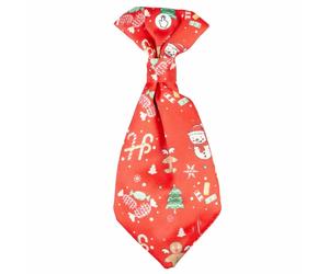 Accessoire collier pour chien, cravate flash led Duvoplus X-Mas Rouge 16,5x5,5x1,5 cm