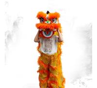 Accessoire Complet Pour Spectacle de Danse du Lion - Représentation Traditionnelle - Kit de Danse du Lion Individuel, Tailles : S, M, L(Orange,M)