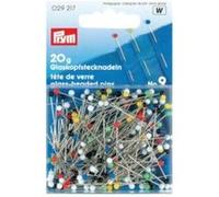 Prym Épingles Tête de Verre N°9 30*0,6 mm acier trempé résistantes au repassage