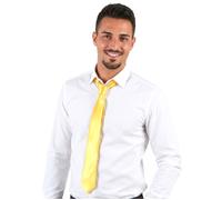 Accessoire - Cravate jaune fluo adulte