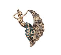 Accessoire culturel à la mode Insigne de danseur Dai complexe Broche Parfait pour la décoration de chapeau d ' écharpe de robe Insigne culturel immatériel