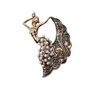 Accessoire culturel à la mode Insigne de danseur Dai complexe Broche Parfait pour la décoration de chapeau d ' écharpe de robe Insigne culturel immatériel