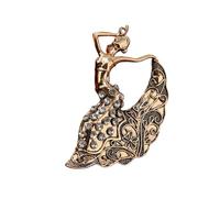 Accessoire culturel à la mode Insigne de danseur Dai complexe Broche Parfait pour la décoration de chapeau d ' écharpe de robe Insigne culturel immatériel