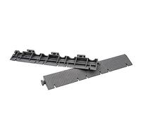 Accessoire dalle renforcé: kit 2 rampes + coin PVC (Gris, 33x5x2cm). Anti-humidité, résistant: facilite le changement de niveau et de passage des véhicules