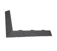 Accessoire dalle renforcé: kit 2 rampes + coin PVC (Gris foncé, 33x5x2cm). Anti-humidité, résistant: facilite le changement de niveau et de passage des véhicules