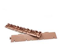 Accessoire dalle renforcé: kit 2 rampes + coin PVC (Marron, 33x5x2cm). Anti-humidité, résistant: facilite le changement de niveau et de passage des véhicules