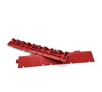 Accessoire dalle renforcé: kit 2 rampes + coin PVC (Rouge, 33x5x2cm). Anti-humidité, résistant: facilite le changement de niveau et de passage des véhicules
