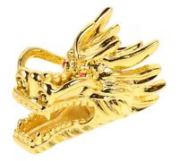 Accessoire de Baguette Divinatoire Tête de Dragon en Métal | Décor de Tête de Dragon, Pièce Finement Travaillée, Pose Facile, pour Débutants et Praticiens du Feng Shui