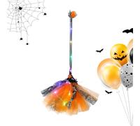 Accessoire De Balai De Sorcière Halloween - Cosplay avec Manche Lumineux | Balai Pour Costume De Sorcière Pour Halloween | pour Adolescents Étudiants Femmes Filles Adultes Maison Hantée Cimetière Fête