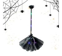 Accessoire De Balai De Sorcière Pour Halloween - Cosplay avec Manche Lumineux,Balai Pour Costume De Sorcière Pour Halloween,pour Adolescents Étudiants Femmes Filles Adultes Maison Hantée Cimetière Fêt