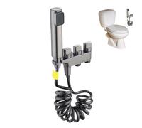 Accessoire de bidet portable, pulvérisateur de salle de bain, ensemble pulvérisateur de bidet de bain, contrôle de pression d'eau réglable, multifonctionnel en acier inoxydable, facile à