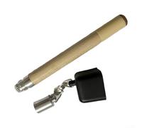 Accessoire de billard en bois robuste qui combine une chambre de protection pour craie et une aiguille rétractable pour façonner la pointe de la queue