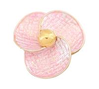 Accessoire de boutons de manchette métalliques élégants avec des motifs floraux 3D et une présentation de boîte-cadeau veloutée pour un événement formel Boutons de manchette à fermoir à ressort