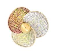 Accessoire de boutons de manchette métalliques élégants avec des motifs floraux 3D et une présentation de boîte-cadeau veloutée pour un événement formel Boutons de manchette à fermoir à ressort