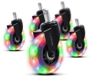 Accessoire de bureau TRUST Pack de 5 roulettes de chaise en gel LED
