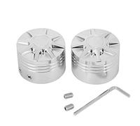 Accessoire de cache pour VRSC Touring Trike Street Motos 2Pcs Set Noir Couvercle d'écrou de capuchon d'essieu avant de moto en alliage d'aluminium de première qualité