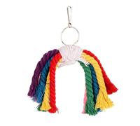Accessoire de cage à perroquet coloré à suspendre - Jouet d'escalade pour oiseaux - Jouet pour mâcher et réduire le stress - Jouet en corde de coton