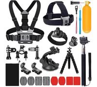 Accessoire de caméra d'action 20 en 1 pour GoPro Hero 13 12 11 10 9 8 Max 7 6 5 4 Noir GoPro 2018 Session Fusion Silver White