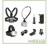 Accessoire de caméra de sport Ensemble de sangle de poitrine Sangle de manche Clip de téléphone pour le cycle d'escalade