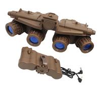 Accessoire de casque Cosplay Gpnvg18 Quad-Tube Vision Nocturne Modèle Armée Prop Plastique ABS Réaliste Interface Compatible L4G24 avec Lentilles Bleues