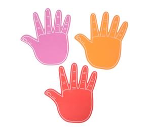 Accessoire de Cheerleading Main en Mousse Géante 3 Pièces | Mousse EVA, Surface Mate Non Réfléchissante, Bords Arrondis, pour Matchs de Football et Rassemblements
