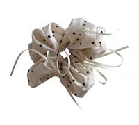 Accessoire de cheveux avec nœud papillon, couvre-chef élastique à points ronds, et blanc, pour femmes et, attaches de cheveux simples