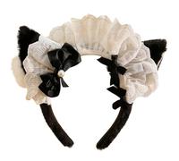 Accessoire De Cheveux Avec Nœud Papillon En Forme D'oreille De Chat Flou Bandeau Confortable Pour Un Usage Quotidien Bandeau En Polyester À La Mode Cosplay Anime