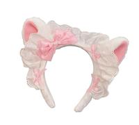 Accessoire De Cheveux Avec Nœud Papillon En Forme D'oreille De Chat Flou Bandeau Confortable Pour Un Usage Quotidien Bandeau En Polyester À La Mode Cosplay Anime