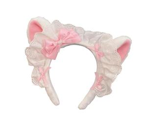 Accessoire De Cheveux Avec Nœud Papillon En Forme D'oreille De Chat Flou Bandeau Confortable Pour Un Usage Quotidien Bandeau En Polyester À La Mode Cosplay Anime