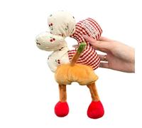 Accessoire de cheveux créatif combinant forme de dessin animé et motifs de fleurs en tissu doux chouchou pour queue de cheval