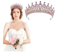 Accessoire De Cheveux De Couronne De Diamant Gâteau Couronne De Princesse Bandes Photo Couronne D'anniversaire Pour Femme Décorations Couronnes Pour Femmes Bandeaux Strass Rose Beaupretty