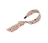 Accessoire de cheveux élégant Caractéristique Tissu Ruban Écharpe Perles Accent Français Large Bande De Cheveux Coiffure De Mode Perles Lettre Chapeaux