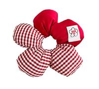 Accessoire de cheveux tendance à rayures avec fleurs exagérées pour queue de cheval fait à la main pour un usage quotidien
