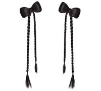 Accessoire de cheveux traditionnel pour filles - Nœuds en soie - Fermoir en alliage - Sans danger pour la coiffure des enfants