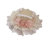 Accessoire de cheveux vintage élégant en organza blanc pour chapeau accessoire portable pour occasions formelles tenues élégantes