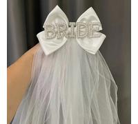 Accessoire de coiffure nœud "Presque mariée" élégant - Accessoire de mariage de haute qualité, convient pour les mariages et les enterrements de vie de jeune fille - Accessoire photo parfait et cadeau