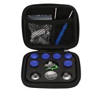 Accessoire de Contrôleur pour Kit D'outils de Réparation pour Interrupteur, 11 Clés, 4 Palettes, 2 Tournevis, 1 Sac de Rangement, Pièces de Rechange pour Contrôleur(Bleu)