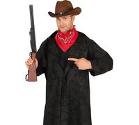 Accessoire de Costume Cowboy Fusil Western 65 cm Shérif Carnaval Gunslingers Classique Wildwest Tireur d'élite factice Aventure Chasse Party Game Pistolet, Couleur : Noir