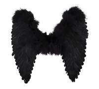 Accessoire De Costume D'Adulte Avec Des Ailes D'Ange En Plumes Noires
