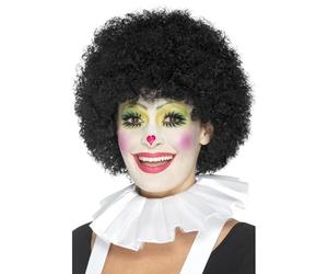Accessoire de costume de clown à col volanté Blanc