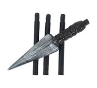 Accessoire de Costume Lance Médiévale en Plastique Noir, Pointe Arrondie