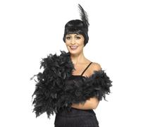 Accessoire De Costume Rocky Horror En Plumes Deluxe 180Cm 80G Boa Noir
