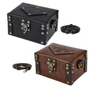 Accessoire de costume vintage - Étui en cuir PU, boîte à potion de cosplay, flacon en verre | Fête sur scène, équipement d'événement scolaire pour photographie pour hommes, adultes, adolescents