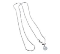 Accessoire de cou élégant, collier charmant, chaîne torsadée pour hommes et femmes, léger, design exquis, bijoux non encombrant, confortable à porter, résistant à la décoloration Argent 50 cm