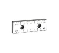 Accessoire de coupe de carrelage, outil portable en métal avec échelle gravée pour mesures droites, règle de queue de 9,5 x 3 cm, règle à angle droit de 17,5 cm pour rénovation de maison, salle de