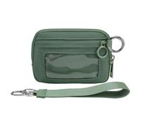 Accessoire de course à pied multifonction en polyester compact avec étui de transport résistant à la transpiration - Organiseur de poignet - Imprimé léopard, Vert haricot., Taille unique