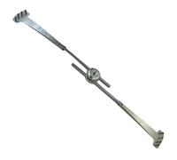 Accessoire de Cymbale Réglable à Double Bras pour Batterie Jazz | Mât Télescopique en Métal Argenté, Angle Ajustable, pour Studios Pédagogiques et Scène, Style Rétro