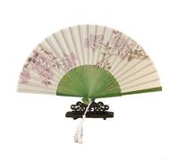 Accessoire de danse - Éventails pliants en soie magnifiquement conçus pour améliorer votre look vintage (D)