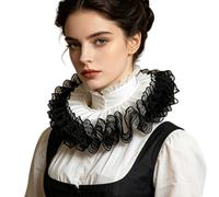 Accessoire de décolleté décoratif pour un quotidien, White | Pièce décorative avec bordure en dentelle pour hauts en tricot, looks habillés, rafraîchissement de garde-robe à